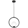 Wisząca LAMPA modernistyczna BOSTON MLP5593 Milagro metalowa OPRAWA okrągła ZWIS szklana kula ball czarna biała