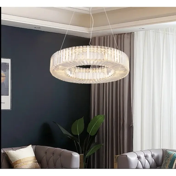 Żyrandol glamour CRISTAL ST-10625P-60 złota transparentna szklana LED 60W 3000K do salonu