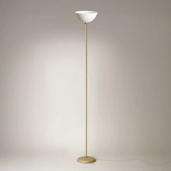 Lampa podłogowa do salonu Zack ML2338 łukowa biały beżowy