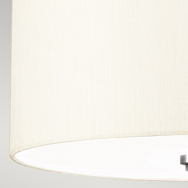 Materiałowa lampa sufitowa Fletcher DL-FLETCHER14-3LT-IV-PC biały chrom