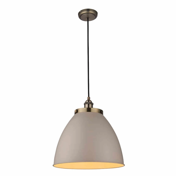 Kuchenna lampa wisząca Franklin 76327 Endon rustykalna mosiężna szara