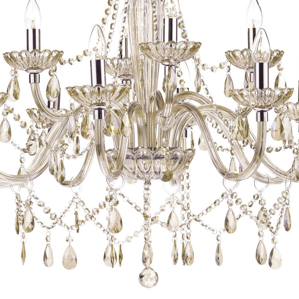 Pałacowa lampa wisząca RAPHAEL RAP1206 szampański chrom