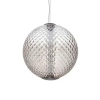 Wisząca lampa do sypialni CORVELA LE45174 LED 20W 3000K kula brązowa szara