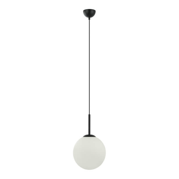 Nowoczesna lampa wisząca Deore kula do pokoju czarna biała