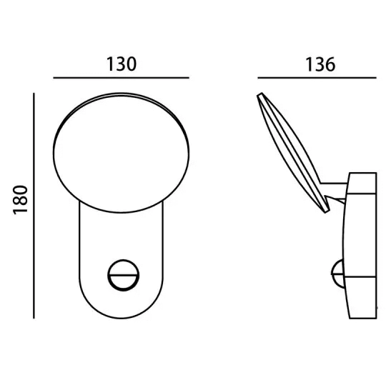 Kinkiet na zewnątrz Monti OWL-6214-S-4K Italux LED 7W 4000K IP54 czarny biały