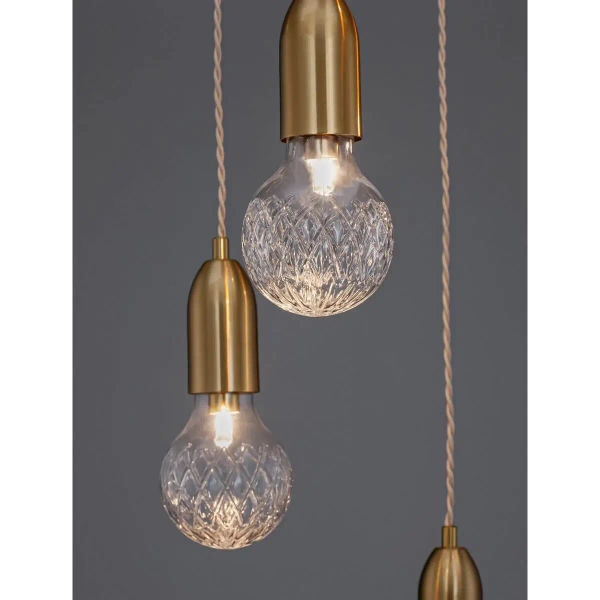 Wisząca lampa glamour Bani do jadalni nad stół złota