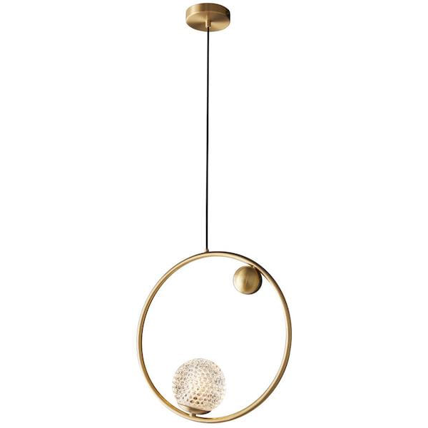 Ring lampa wisząca CGGRAND30 do sypialni nad łóżko mosiądz