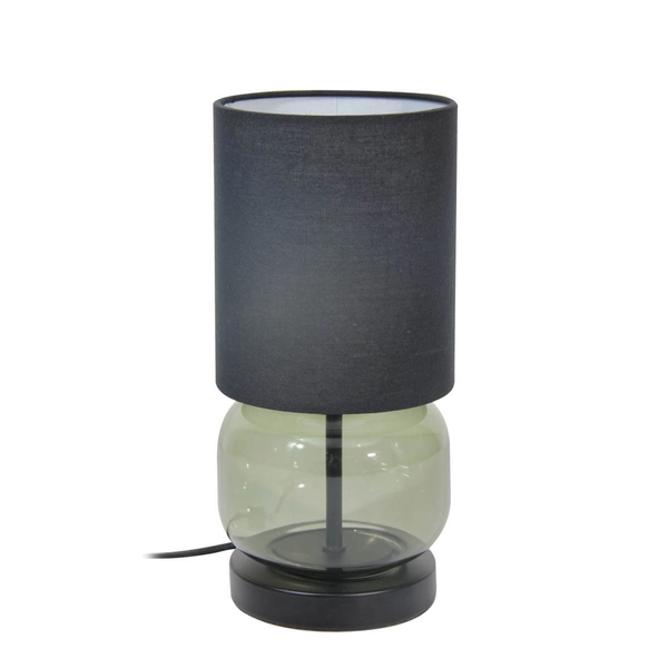 Lampka nocna z abażurem Dorme TB-63748-BL-GR Italux czarny zielony