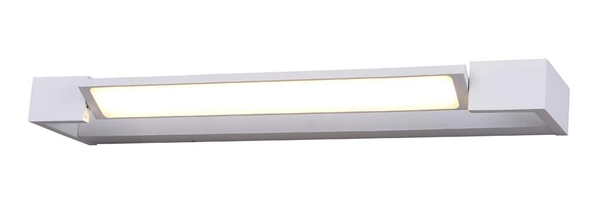 Biały kinkiet nowoczesny Dali LED 18W z regulacją nad lustro