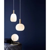Szklana lampa wisząca nad stół Alton 47303001 biały złoty
