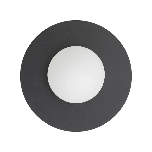 Szklana ścienna lampa SATURN czarna biała metalowa 1xG9 okrągła kula ball 12436
