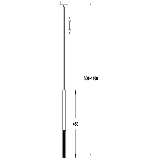 Pojedyncza lampa wisząca ONE P0461-01E-F4F4 LED 5W 3000K tuba srebrny OUTLET