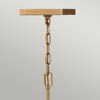 Wisząca lampa QN-STINSON-4P-L-DBR klatka kryształ mosiądz
