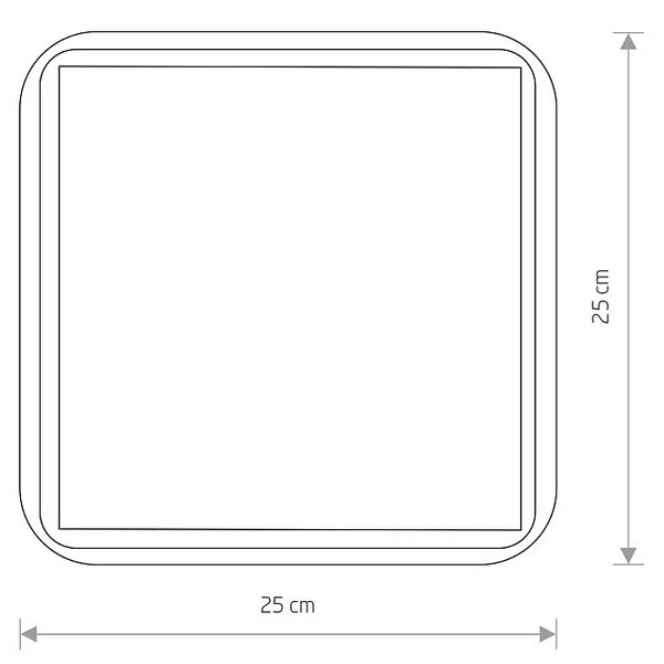 Kwadratowa lampa łazienkowa Tahoe 10037 plafon biały sufitowy