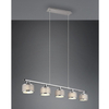 Sypialniana lampa wisząca Karpun 311600506 metal tkanina srebrny