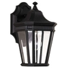 Ogrodowa LAMPA ścienna Cotswold FE-COTSLN2-S-BK Elstead FEISS industrialna OPRAWA zewnętrzny kinkiet outdoor IP44 czarna przezroczysta