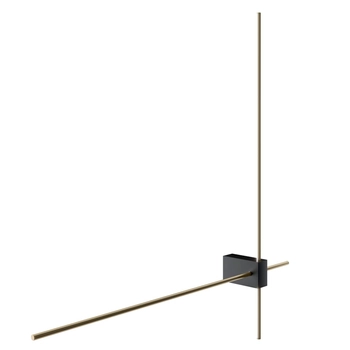Kinkiet ledowy ścienny Pars C070WL-L12GB3K LED 12W 3000K stick złoty