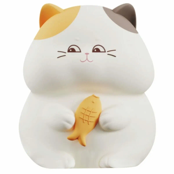 Lampka nocna do pokoju dziecięcego Gatto 327642 LED 1W 3000K+RGB kot biała
