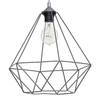 LAMPA wisząca BASKET 7216 Milagro metalowa OPRAWA druciana ZWIS klatka loft szara