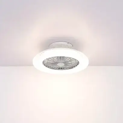 Wentylator lampa sufitowa CORUSSO 3654 Globo LED 45W 3000-6500K koło biały