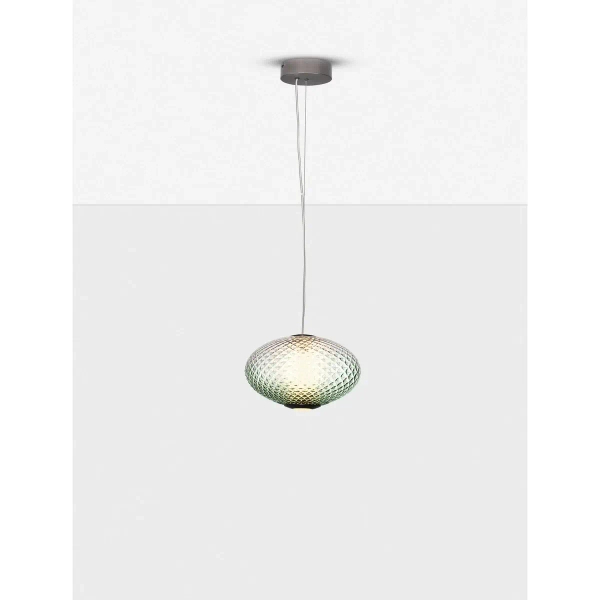 Jadalniana lampa wisząca CORVELA LE45178 LED 12W 3000K owalna zielona szara