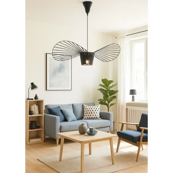 Żyrandol do salonu Paris LWPAR nad stół kapelusz czarny