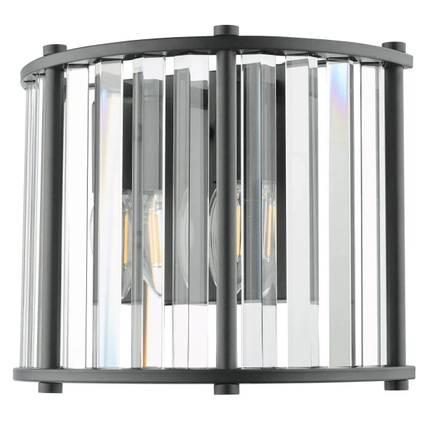 Kryształowa lampa ścienna Kiran KIR0922 glamour czarny