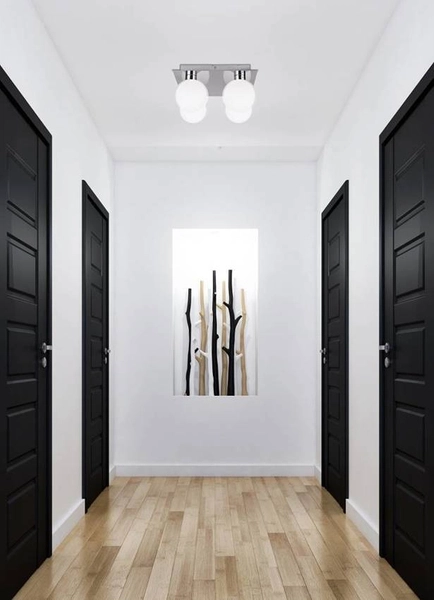 Plafon kwadratowy Oden 98-03256 Candellux balls chrom biały