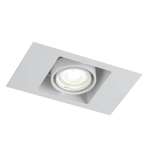 Spot LAMPA sufitowa EBINO 7315 Shilo podtynkowa OPRAWA wpust metalowy prostokątny biały