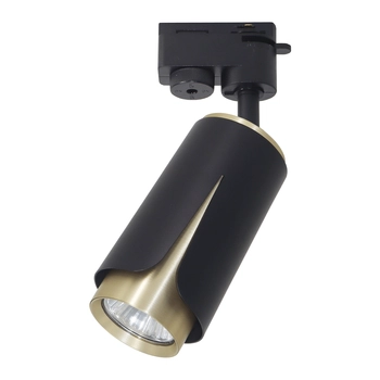 Sufitowa lampa do szyny 1-fazowej Flower ML0263 tuba czarny złoty