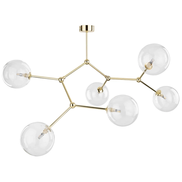 Lampa sufitowa do sypialni Fairy 10071 kule przezroczysta złota