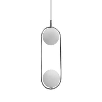 Wisząca lampa kulista CORDEL srebrna 32-32072 2xG9 do jadalni