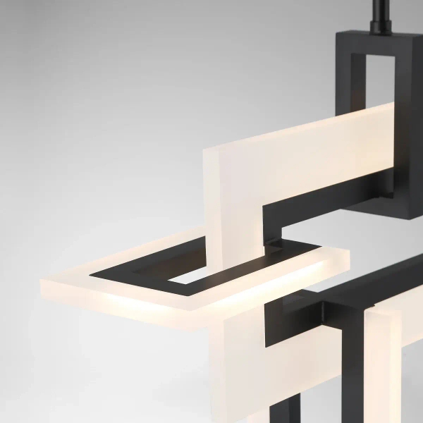 Prostokątna lampa wisząca Inizio QN-INIZIO-LP-S-BK LED 46W 3000K czarny
