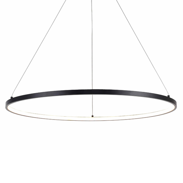 Wisząca lampa ring Horik PEN89424-60BK Zumaline LED 32W 3000-6000K czarna OUTLET