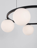 Loftowa lampa wisząca Ubeda LED 35W 3200K pierścień z kulami czarny biały