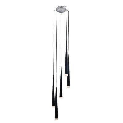 Jadalniana lampa wisząca Stylo kaskada nad stół czarna