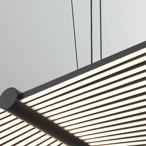 Metalowy żyrandol Seraph QN-SERAPH-LP-L-BLK LED 57W 3000K matowy czarny