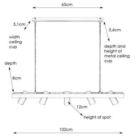 LAMPA wisząca TORINO 107783 Markslojd metalowa OPRAWA listwa zwis regulowane reflektorki białe