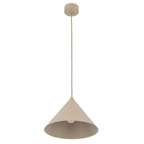 Lampa wisząca nad stół Cono 10620 stożkowy zwis na kablu beżowy