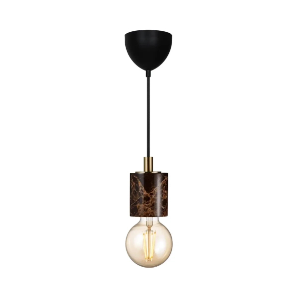 Wisząca lampa marmurowa Siv 45883018 do salonu brązowa
