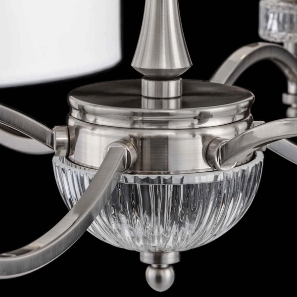 LAMPA wisząca ALICANTE MOD014CL-06N Maytoni abażurowa OPRAWA zwis glamour nikiel