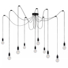 Wisząca lampa industrialna Fix Multiple pająk czarny