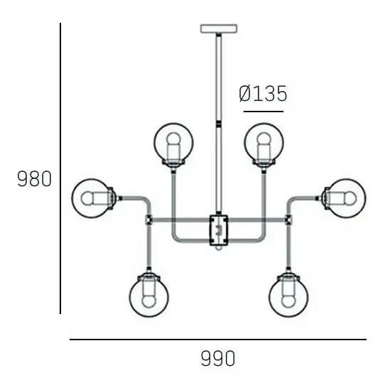 Modernistyczna lampa sufitowa Boston kule czarna mosiądz