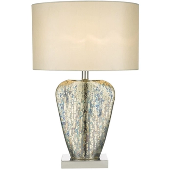 Stołowa lampa Syracuse SYR4235 Dar Lighting abażur szkło rtęciowe chrom