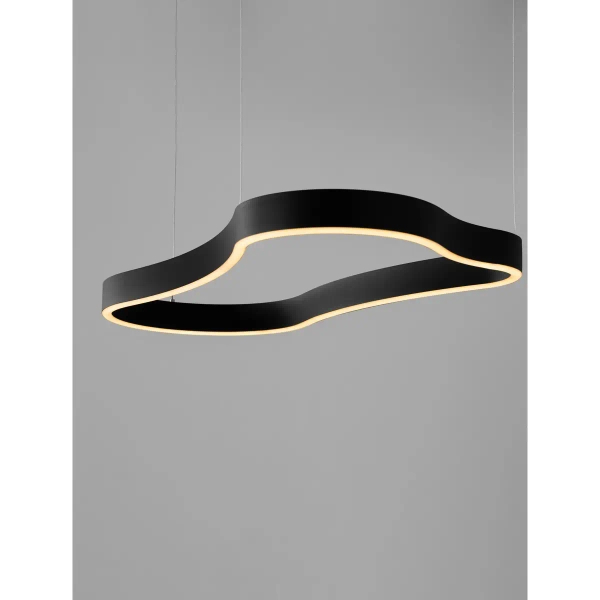 Ringowa wisząca lampa VELBANO LE45415 LED 52W 3000K czarna