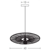 Rustykalna wisząca lampa 19107 okrągła naturalny bambus biały