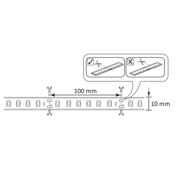 Taśma ledowa do kuchni 323675 LED 23W RGBW IP65 biała
