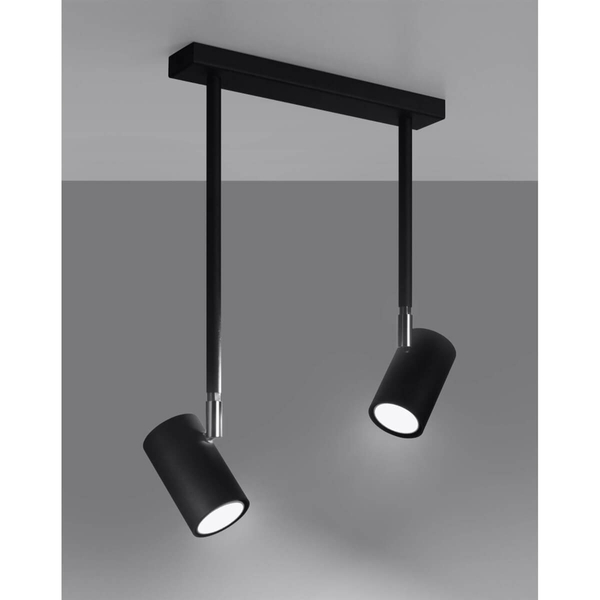 2-punktowa lampa sufitowa SL.1075 ruchome reflektorki czarne