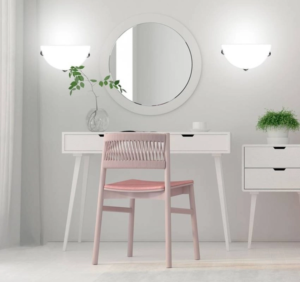 Kinkiet ścienny Sara 11-53735 Candellux półokrągły szklany biały