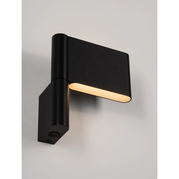 Designerska lampa ścienna RIVENZA LE45541 LED 5W 3000K czarna